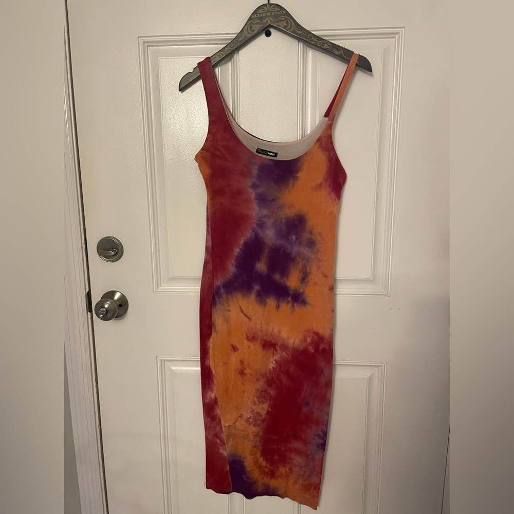 Fashion Nova tie dyed dress.